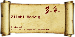 Zilahi Hedvig névjegykártya